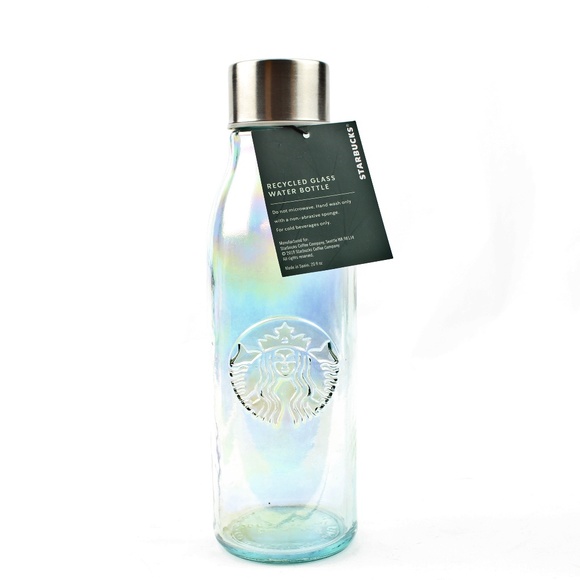 Starbucks Other - Starbucks Recycled Glass Iridescent Rainbow Bottle